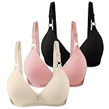 3er Pack BHS Damen Ohne Bügel Push Up BH Set Frauen Sexy Bustier Crop Top Sport-BHS Trainings-BH mit verstellbarem für Alltag Yoga Fitness Sport Outdoor