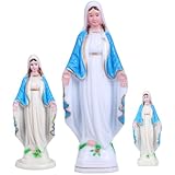 Toyvian Kunstharz Marienfigur 3 Stück in Verschiedenen Maßen als Religiöse Skulptur für Wohnraum und Kirchliche Feiern