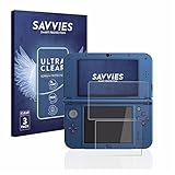 Savvies 6 Stück Schutzfolie kompatibel mit Nintendo New 3DS XL Displayschutz-Folie Ultra-Transparent