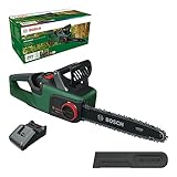 Bosch Home and Garden Bosch Akku-Kettensäge AdvancedChain 36V-35-40 (zum Schneiden durch härtestes Hartholz; 36-Volt-System; Kettengeschwindigkeit: 14 m/s; 1 x 2,0-Ah-Akku und Ladegerät)