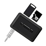 Bluetooth Adapter Auto aux Bluetooth Adapter Bluetooth Receiver tv, 4in1 Bluetooth 5.3 aux Bluetooth Transmitter Bluetooth Sender Bluetooth Splitter Mit U-Disk und TF-Wiedergabefunktion mit 3,5mm Aux