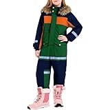 SkianzüGe Klassisch Einteilige Schneeanzug Mit Taschen Kinder Unisex Verdicken Schneeoverall Winddicht Wasserdicht Skioverall Mit Reflektierenden Streifen Warm Outdoor Bergsteigen Funktionsanzug