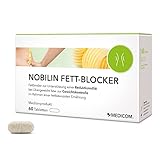 MEDICOM NOBILIN-FETT-BLOCKER zur Unterstützung einer fettreduzierten Diät, Fettbinder mit natürlichem Faserkomplex vermindert die Kalorienaufnahme aus den Nahrungsfetten, 100% Vegan, verlängertes Sättigungsgefühl, 60 Tabletten