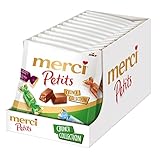 merci Petits Crunch Collection – 12 x 125g – Mix aus nicht gefüllten und gefüllten Schokoladen-Spezialitäten