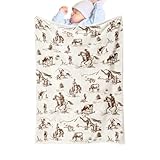 Generisch Cowboy Decke | Landhaus Wurfdecke,Vintage Steppdecke Kuschelweich Bettauflage Für Farmhaus Auto Camping Wohnung Outdoor Picknickbank Park