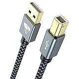 USB Druckerkabel【2M】,USB 2.0 Typ B Kabel USB A auf USB B Drucker Kabel PC Printer Cable Druckerkabel für HP, Canon, Epson, Samsung, pixma, Dell, Lexmark, Xerox, Brother