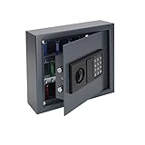 HMF 2030-11 Schlüsseltresor mit Elektronikschloss | 30 Haken | 30 x 28 x 10 cm | Anthrazit