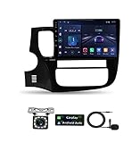 9 Zoll Touchscreen Autoradio mit Bluetooth Autoradio for Mitsubishi Outlander 3 2012-2018 Plug And Play Android11 2Din Autoradio Android Radio Automatisch Bluetooth USB RVC SWC (Color : B 4Core