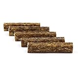 DOGBOSS 100% Natur Kauriegel, Hundeleckerli, gesunder Hundesnack, Rinderhaut mit Dorsch, 5 Stück 12 cm