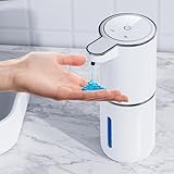 Amyzavls Seifenspender Automatisch,380ml Elektrischer Wandmontage Berührungsloser Automatische Seifenspender,USB wiederaufladbar mit Infrarot Bewegungssensor für Bad,Küche, Büro