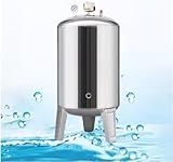 SAFWELAU Druckwassertank Wasserkanister 15 25 40 50 65 80 100 Gallonen Unter Druck stehende Notwasserspeicher mit Montagesatz, Brunnendruckbehälter aus Edelstahl für Druckwassersysteme(60L/15.8Gal(60X