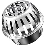 Alipis 2 Stück Edelstahl Laubsiebe für Dachrinnen Fallrohrschutz Rund Wetterfest mit Einfacher Montage Regenrinnensiebe für Außenbereich Verformungsbeständig Ablaufsieb für Dachablauf