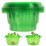 McBlast 10 Stück Schneckenkragen, Schneckenschutzringe, Schneckenkorn Schneckenzaun Hochbeet, für Schützt Pflanzen Salat und Kohl Schneckenbarriere, Wiederverwendbar(Grün)