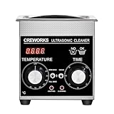 CREWORKS Ultraschallreiniger 1,3L mit Heizung - Edelstahlbecken für Schmuck, Brillen, Uhren & mehr