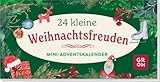 24 kleine Weihnachtsfreuden: Mini-Adventskalender | Liebe Wünsche und Zitate im Hosentaschenformat, ideales Advents- und Wichtelgeschenk oder für selbst gemachte Adventskalender