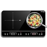 GASLAND Chef IH60BT Doppel Induktionskochplatte, 3500W Induktionskochfeld 2 platten mit Sensor-Touch, 10 Temperaturstufen, 10 Leistungsstufen, Timer-Funktion, Sicherheitssperre, Energiesparend