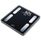 Beurer BF 400 black Diagnosewaage Signature Line, präzise Körperanalyse für bis zu 10 Personen, mit extra großem Invers-LCD-Display, Tragkraft bis 200 kg