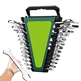 Metrisches Schraubenschlüsselset,Metrisches Ringmaulschlüsselset | Schwerlast-MM-Schlüsselsatz | 12 Stück Ringmaulschlüssel, metrische Größen 6–32 mm, metrische Werkzeuge mit Aufbewahrungsregal für di