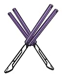 Nabalis Impulse Butterfly Knife Balisong Trainer for Practicing Flipping, Blunt Practice, No Edge Tool，Lightweight，Public-Friendly Metal Trainer