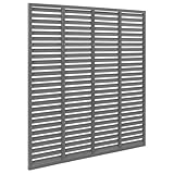 vidaXL Lamellenzaun ohne Posten Sichtschutzzaun Gartenzaun Windschutz Zaun Zaunfeld Zaunelement Terrasse Garten WPC 180x180cm Grau