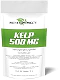 Kelp Extrakt Tabletten 500mg mit 150µg Jod | Premium Multivitamin mit natürlichem Jod, Algen-Komplex & Braunalgen Pulver | vegan & hochdosiert | Superfood Komplex (480 Stück)