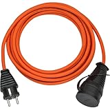Brennenstuhl BREMAXX Verlängerungskabel (5m Kabel in orange, für den kurzfristigen Einsatz im Außenbereich IP44, einsetzbar bis -35 °C und UV-beständig, Made in Germany)