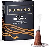 Fumino Räucherkegel mit frischem Duft Kokoa-Zimt – 1 Box à 20 Kegel Masala Agarbatti Räucherkerzen Klein - Duft für Entspannung, Meditation, Linderung bei Stress und Angstzuständen