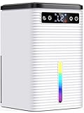 Luftentfeuchter 2500ML, elektrischer Luftentfeuchter für den Heimgebrauch, automatische Abschaltung,Timer, intelligentes Abtauen, 7-farbige LED Leuchten, für Schlafzimmer, Badezimmer, （500ML/24H）