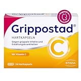Grippostad C Hartkapseln zur schnellen Linderung von Reizhusten, Schnupfen, Kopf- und Gliederschmerzen und Fieber bei Erkältung und grippalen Infekten, 1 x 24 Stück
