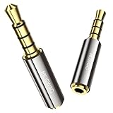 MOSWAG 3,5 mm Stecker auf 2,5 mm Buchse, 2 5mm Klinke buchse auf 3 5 mm Adapter, 2,5 mm Kopfhöreradapter Konverter Klinkenstecke für Kopfhörer, Headset, Mikrofon, MP3, MP4 (2 Pack)