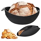 Roinaid Brotbackform Silikon Schwarz Hitzebeständig Brotbackformen,Brotbackform Silikon 500g Brot Oval Brotbackschale Kann zum Brotbacken,Mischen und Dämpfen Verwendet Werden(24.5 * 9cm)