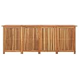 CIOURSTO Gartenbox, Auflagenbox mit Stauraum, Massivholz Akazie, Auflagenbox wasserdicht, für Outdoor geeignet (200 x 80 x 75 cm)
