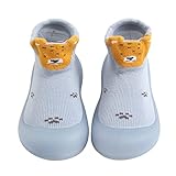 Krabbelschuhe Unisex Baby Outdoor Lauflernschuhe Kleinkind Baumwolle Sockenschuhe mit rutschfeste Gummisohle Mädchen Jungen Hallenschuhe Warm Winterschuhe Kinder Flache Schuhe Babyschuhe