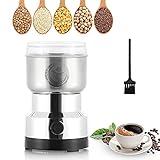 Moongiantgo Getreidemühle Multifunktionale 200W 14500rpm Gewürzmühle Ultrafeine Kaffeemühle, 300ml Kapazität, Edelstahl, für Trockenmaterialien, Gewürze, Kräuter, Kaffee (Silber)