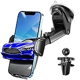 Josnown Handyhalterung Auto, Upgrade Version 3 in 1 Saugnapf & Lüftung Handyhalter Auto, 360° Drehung Universal Kfz Handy Halterung für iPhone Huawei Xiaomi Samsung