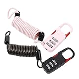 BESTonZON 2 Stück Motorrad-Diebstahlsicherung Fahrradschloss Zubehör für elektrische Motorräder Passwortschloss aus Stahlkabel Fahrrad Passwortsperre Motorrad-Gepäckschloss Zinklegierung