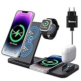 3 in 1 Ladestation Apple Watch und iPhone Faltbar Wireless Charger iPhone Ladegerät Induktive Ladestation für iPhone 15 14 13 12 Mini Pro Max/Apple Watch Ultra 9/8/7/6/5 SE/Apple airpods pro 2 3/1