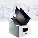 JOSBY 8000r/min Automatischer Papierrüttler, 20W Dual Gebläse Papierveredelungsmaschine, 70MM Papierrahmenbreite&45mm Papierdicke, 3 Sekunden zum Ausrichten, A4/A5/A6 Papiersortiermaschine, für Büro