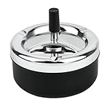 Sumnos - Aschenbecher mit Deckel, Drehaschenbecher, Winddicht, Zigarettenaschenbecher für den Innen- oder Außenbereich, Tischaschenbecher (13cm)