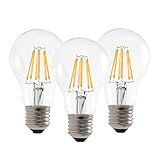 FEILEMAN Glühbirne E27 LED Ultraeffiziente, 4W=60W Label A 4000K Neutralweiß, 840Lm Nicht Dimmbar A60 Vintage Filament Energy-Saving Light Bulbs, 3 Stück