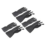 GLEAVI 9 Paar Guantes De Latex Negros Farbablagerungsshampoo Handschuhe Aus Kunststoffpellets Einwegshampoo Für Männer Haarhandschuhe Desechables Friseurhandschuhe Herren