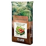 Green Home Tomaten- & Gemüseerde 72L - hochwertige Tomatenerde/Pflanzenerde für starkzehrende Gemüsepflanzen - Gemüseerde für Tomaten, Gurken, Zucchini oder Paprika im Beet, Hochbeet oder Kübel