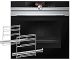 Siemens HB676G0S1 Einbau-Backofen iQ700, Integrierbarer Backofen 60 x 60cm, activeClean, TFT-Display, cookControl Plus, 4D-Heißluft, Schwarz