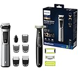 Philips Multigroom Series 9000 12-in-1 Stylingset inkl. OneBlade für Gesicht, Haare und Körper (Modell MG9710/90)