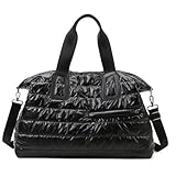 Sporttaschen Herren Damen,Reisetasche,Large Capacity Travel Bag Reisetasche Und Handtaschen,Weekender,Cabin Bag Sporttasche Schwimmtasche (Schwarz)