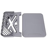 Tragbare Camping-Toilette, faltbares Reisetöpfchen mit Deckel, 220 Pfund Tragfähigkeit, für Outdoor-Wanderungen, Bootsfahrten, Wohnmobilausflüge und den Notfall, robuste (Grau)