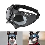 PETLESO Sonnenbrille für Hunde UV Hundebrille Einfach zu Tragen Schutzbrille für Hunde Modisches Haustierzubehör Motorradbrille für Kleine/Mittelgroße Hunde