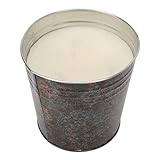VGEBY Aromatherapie Citronella Kerze 3 Dochte ohne Rauchwachs -Eimer Kerze für Garten Picknicklager, Exklusive Metalldose Metalleimer