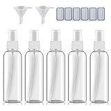 DreiWasser 5x 100ml Zerstäuber Sprühflaschen leer, Sprayflasche für Parfüms, Öle und Festiger