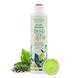 Jean & Len Frische Shampoo Grüner Tee & Limette, für normales bis schnell fettendes Haar, schützt vor Feuchtigkeitsverlust, ausgleichende Pflege, ohne Parabene und Silikone, vegan, 300 ml